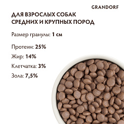 GRANDORF DOG White Fish MED&MAXI (белая рыба для собак средних и крупных пород) 10 кг.